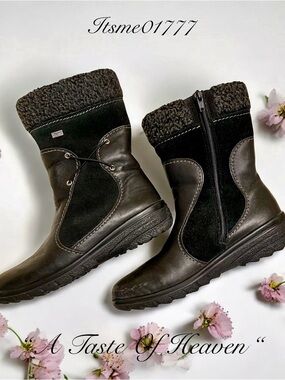 🌸 RIEKER Z Black Winter Comfort Boots for Women